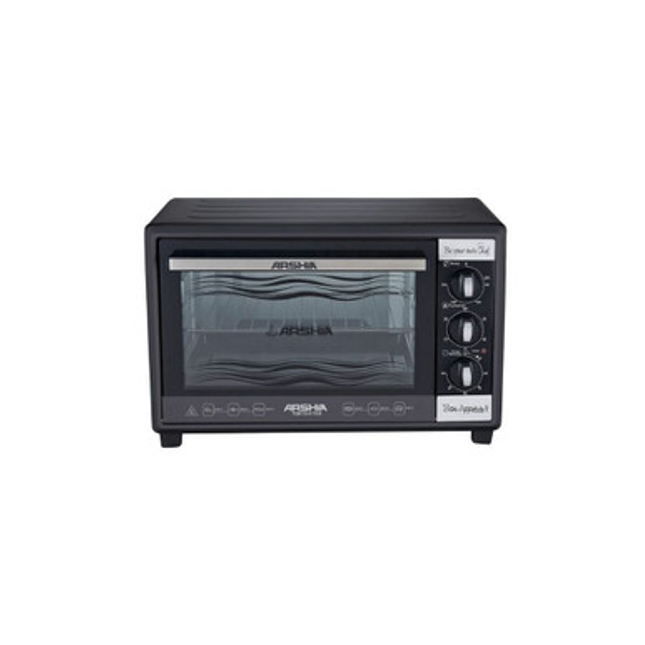 Arshia Multifunctional Toaster Oven – 35L Capacity – Elegant Black Finish – High Power for Baking, Grilling & Roasting – Precise Temperature Control with Timer – Model 2769