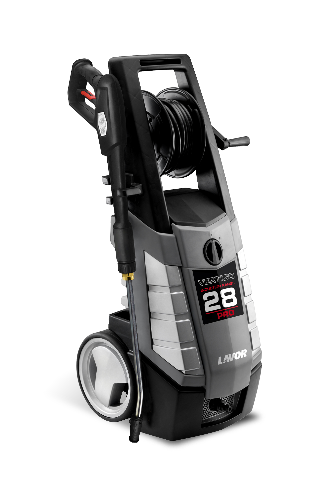 Lavor Vertigo 28 PRO High-Pressure Washer — Up to 180 Bar, 2800 W Motor, 510 L/h Flow, Brass Pump Head, Hose Reel & Automatic Stop System