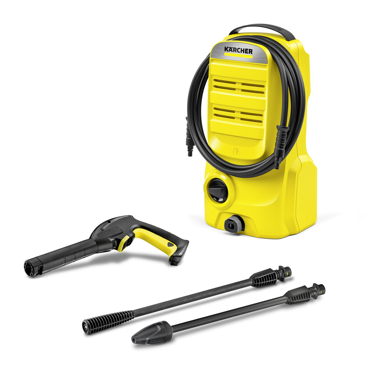 Karcher K2 Compact High Pressure Washer – 1400W Power, 110 Bar Pressure, 4m Hose, Ergonomic Spray Gun & Compact Design – German Technology