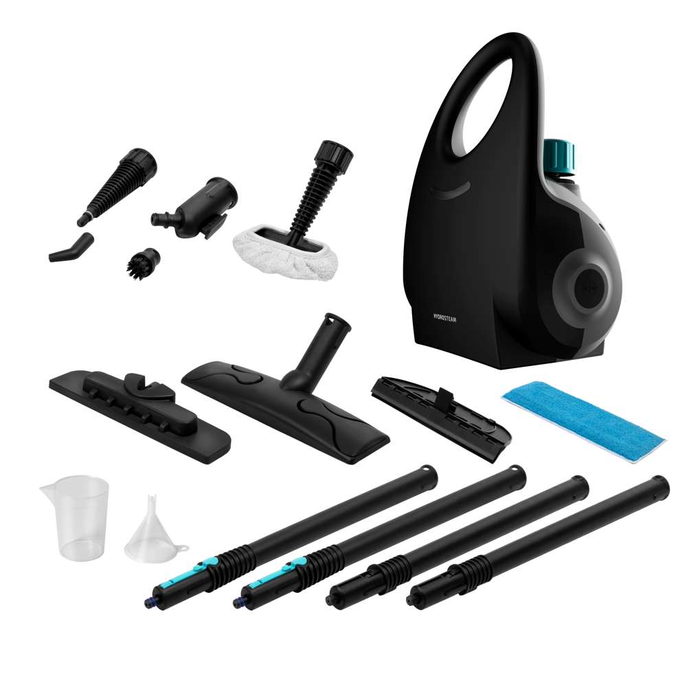 سيكوتك HydroSteam 2030 Active — ماكنة بخار أسطوانية 2000 واط، خزان 750 مل، ضغط 4 بار، تدفق بخار 35 جم/دقيقة، 12 ملحقاً، نطاق تشغيل 6 أمتار، تسخين سريع