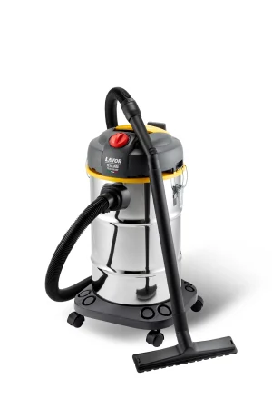 مكنسة كهربائية لافور WTP 30 X — تصميم جاف/رطب بسعة خزان 30 لتر، محرك (ماتور) عالي الأداء 1400‑1600 واط، هيكل ستانلس ستيل متين، عجلات دوارة وتشغيل سلس، مناسبة لتنظيف الغبار والسوائل في المنزل، المرآب، الورشة وحتى الاستخدام التجاري الخفيف.