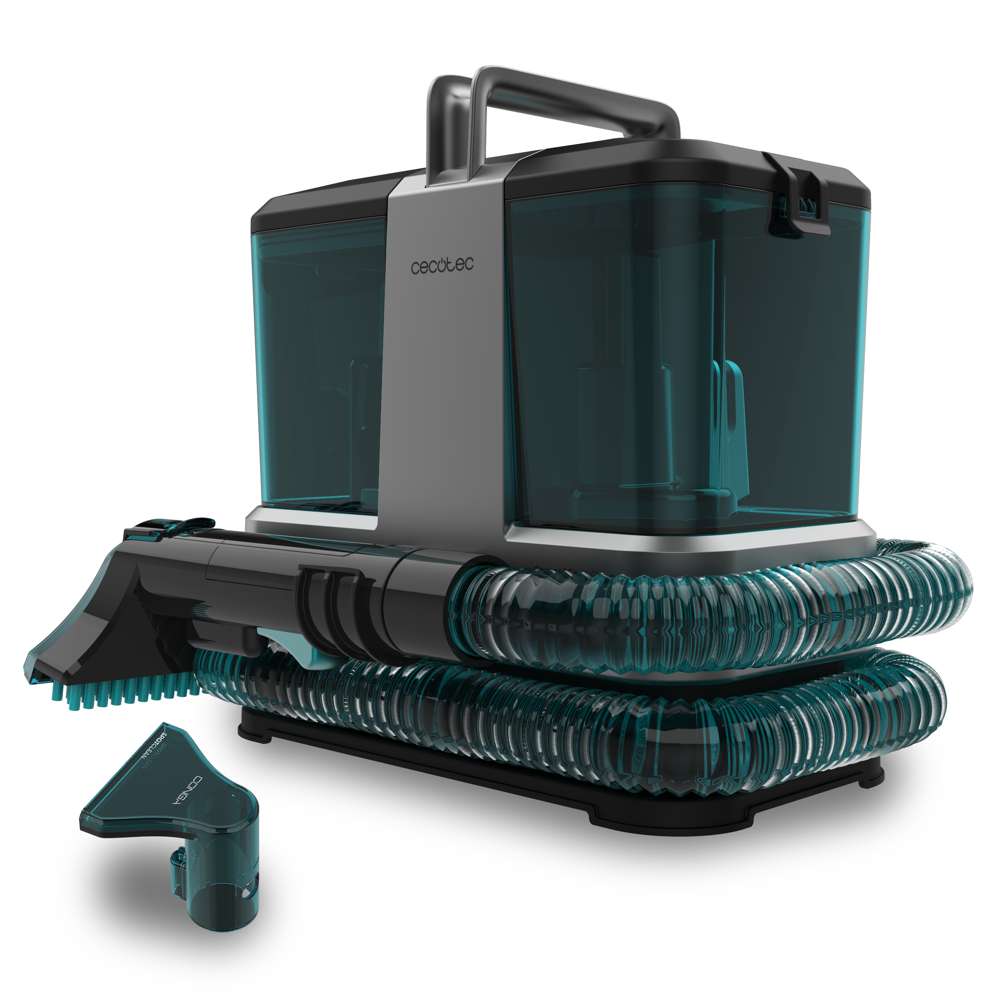 سيكوتك Conga 2000 Carpet&Spot Clean Compact — منظف مفروشات بقدرة 330 واط، نظام خزان مزدوج (800 مل ماء نظيف + 500 مل ماء مستعمل)، فوهة رش مدمجة، تصميم مدمج وسهل الحمل