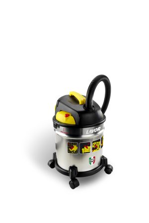 Lavor VAC 20 S Wet & Dry Vacuum Cleaner — Electric motor up to 1200 W, 20‑L stainless steel tank, shake‑filter system with blowing function, 1.5 m flexible hose, swivel wheels for easy mobility — ideal for home, workshop and multi‑use cleaning tasks.