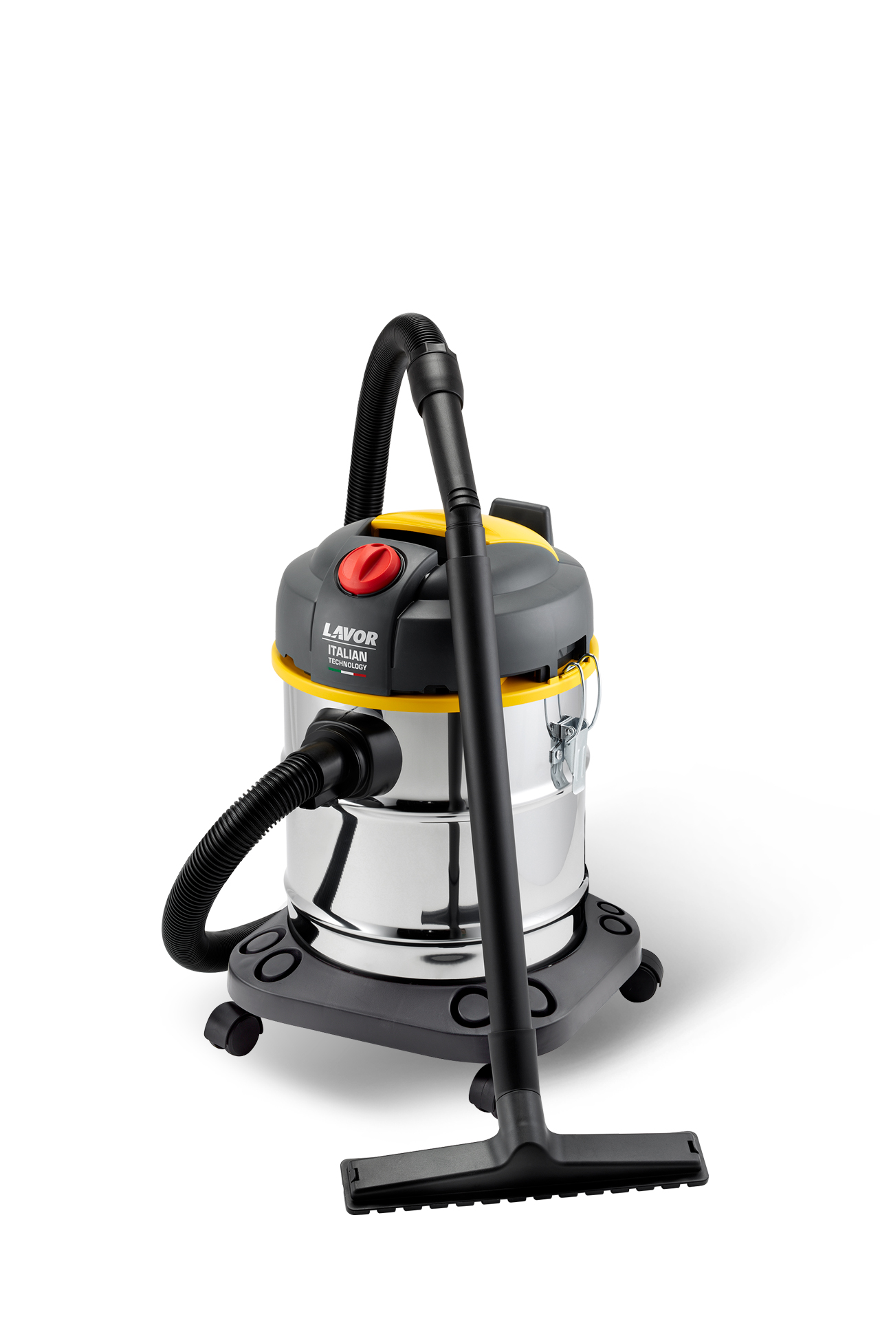 Lavor WTP 20 X Vacuum Cleaner — 20 L Stainless Steel Tank, 1400–1600 W High‑Performance Motor, Swivel Wheels & Accessory‑Storage Base, Ideal for Dust, Liquids, Car Interiors, Workshop and Home Cleaning