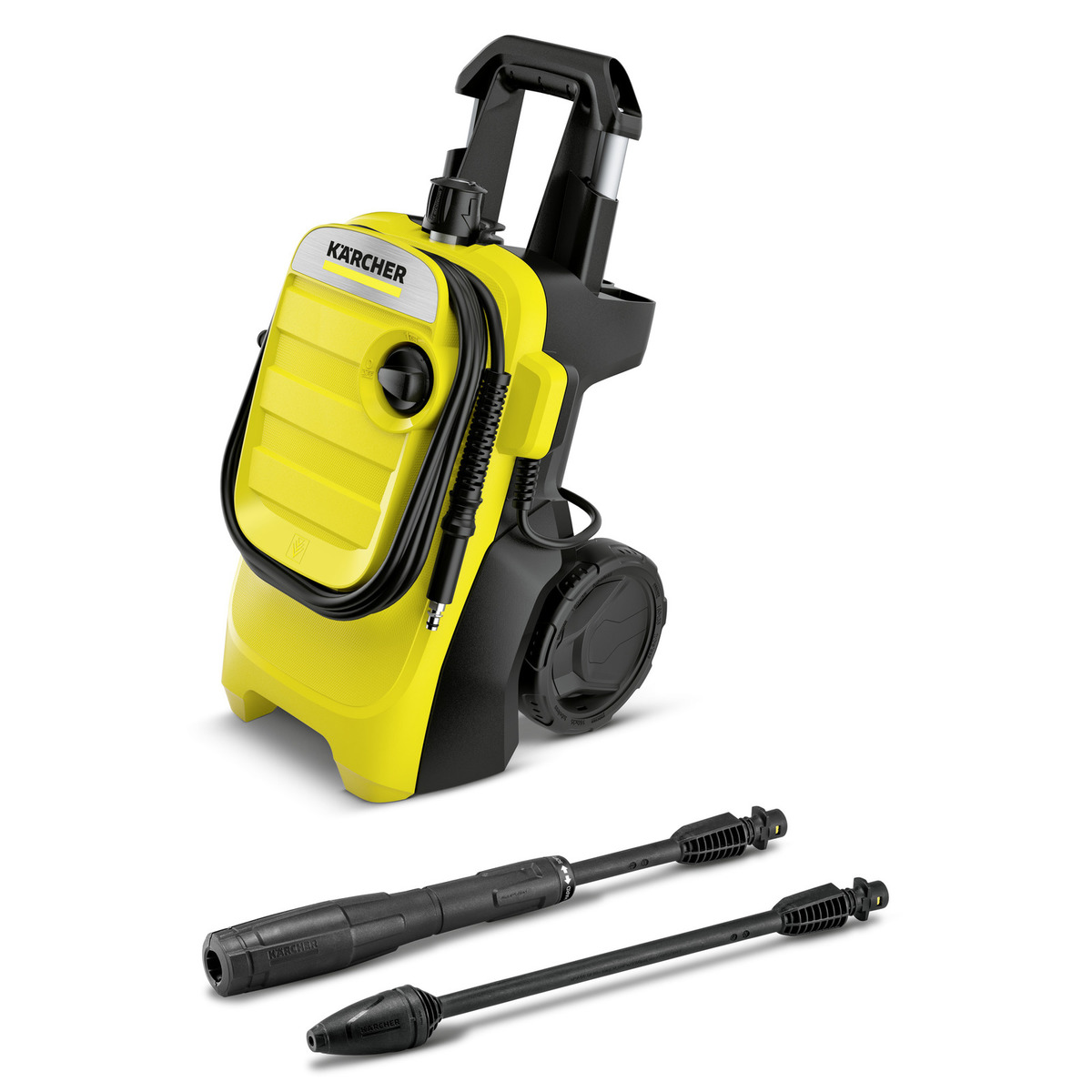 Karcher K 4 Compact High Pressure Washer — 130 Bar Pressure, 1800W Power, 6m High-Pressure Hose, High-Quality Metal Pump, Compact & Portable Design, Ideal for Cleaning Cars, Pathways, Stone Surfaces & Outdoor Furniture