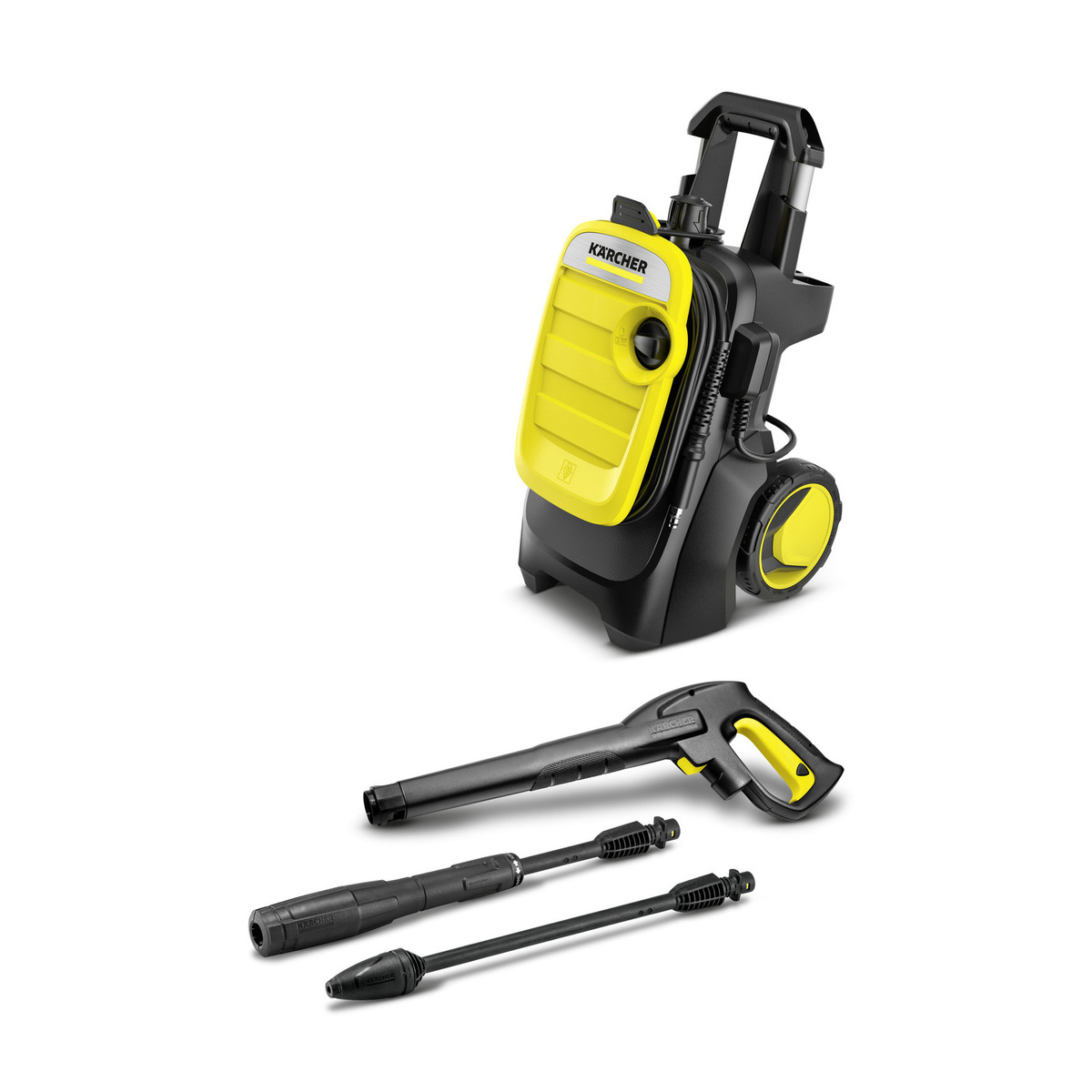 Karcher K 5 Compact High Pressure Washer — 145 Bar Pressure, 2100W Power, 8m High-Pressure Hose, Compact & Lightweight Design, Durable Metal Pump, Ideal for Washing Cars, Walls, Stone Surfaces & Driveways