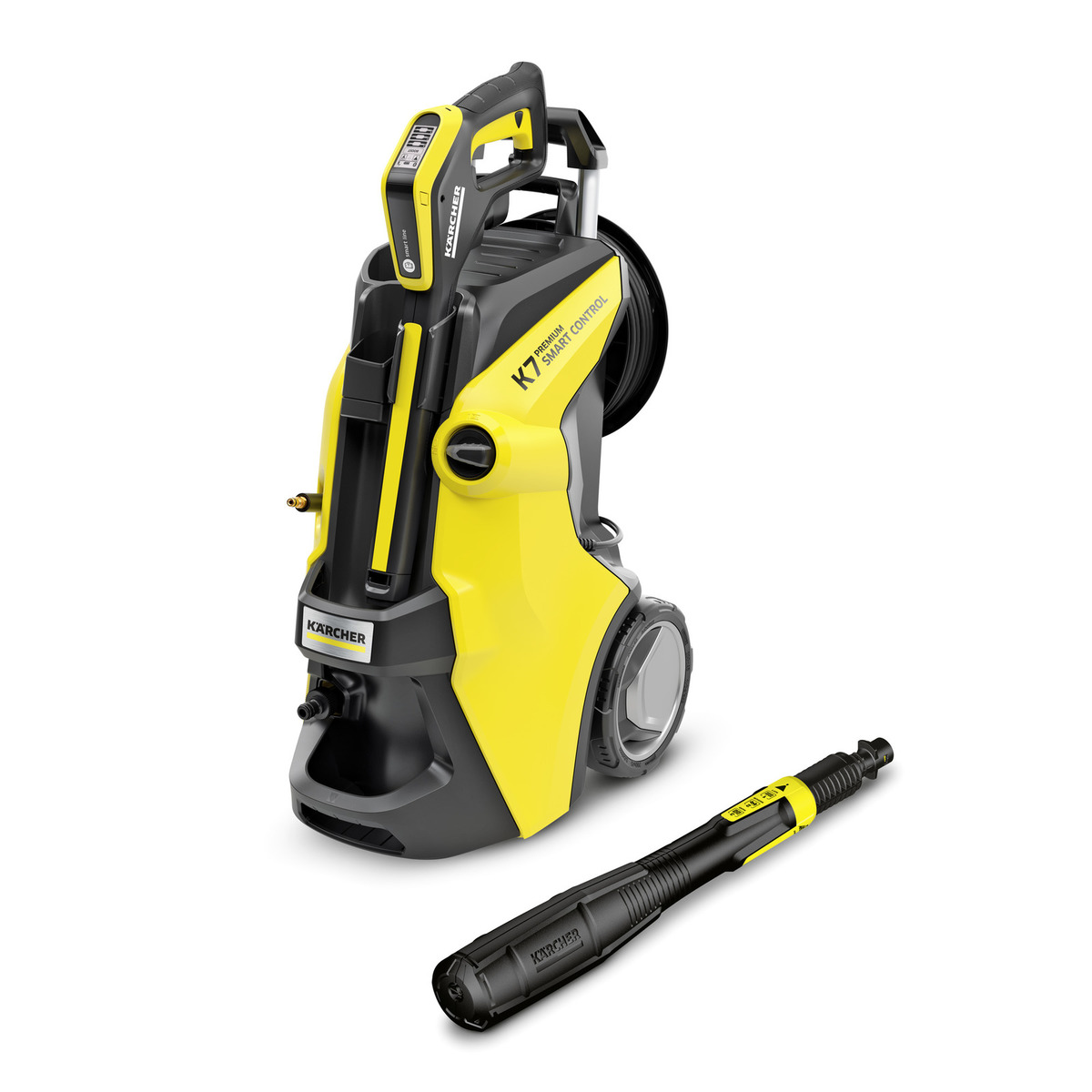 Karcher K 7 Premium Smart Control High Pressure Washer — 180 Bar Pressure, 3000W Power, Smart Bluetooth Control, 10m High-Pressure Hose, Built-In Detergent Tank, Hose Reel, Power Control Technology for Professional Cleaning of Cars, Walls, Driveways & Outdoor Surfaces