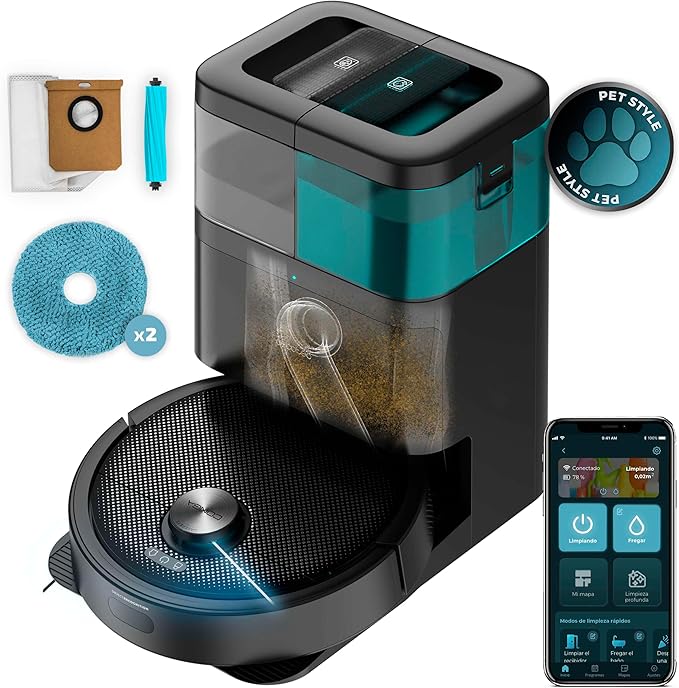 سيكوتك روبوت تنظيف ذكي Conga 15090 SpinArm HomeWash وقت تشغيل يصل إلى 240 دقيقة للشحنة الواحدة روبوت تنظيف متطور من سيكوتك يجمع بين الكنس والشفط والمسح والغسيل الذكي، مزوّد بذراع SpinArm دوّار لتنظيف الزوايا والحواف بدقة، ونظام HomeWash لغسل المماسح تلقائيًا لتجربة تنظيف شبه ذاتية بالكامل.